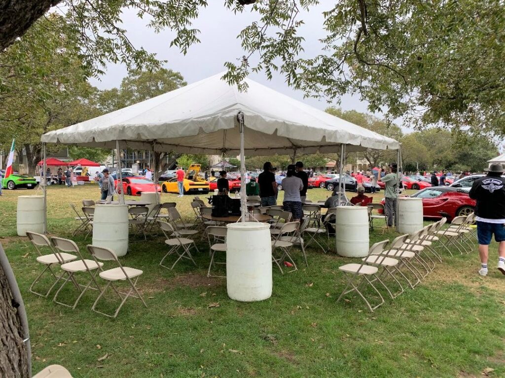 20 x 20 tent with barrels - German Motor Car Show 1 (2)